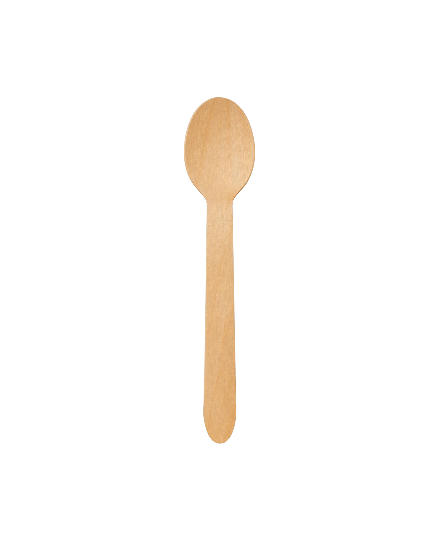 Birchwood Wooden Spoon– 160mm Eco-Friendly Disposable Cutlery for Desserts, Salads & More | Biodegradable Wooden Utensil