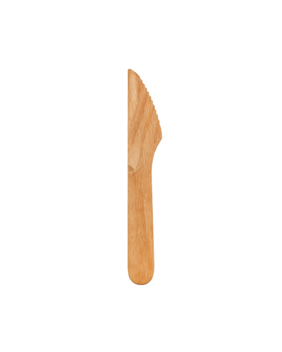 Birchwood Wooden Knife– 160mm Eco-Friendly Disposable Cutlery for Desserts, Salads & More | Biodegradable Wooden Utensil