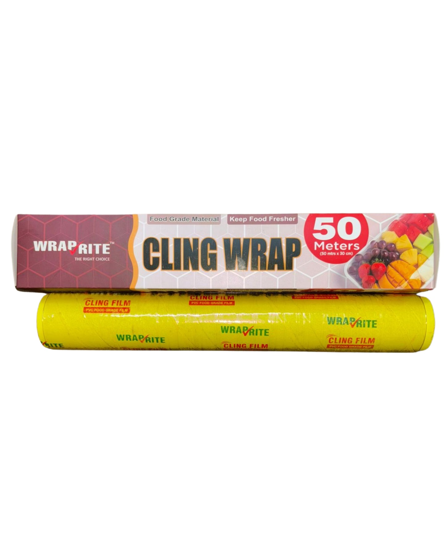 WrapRite Premium Cling Film PVC Food Wrap Roll