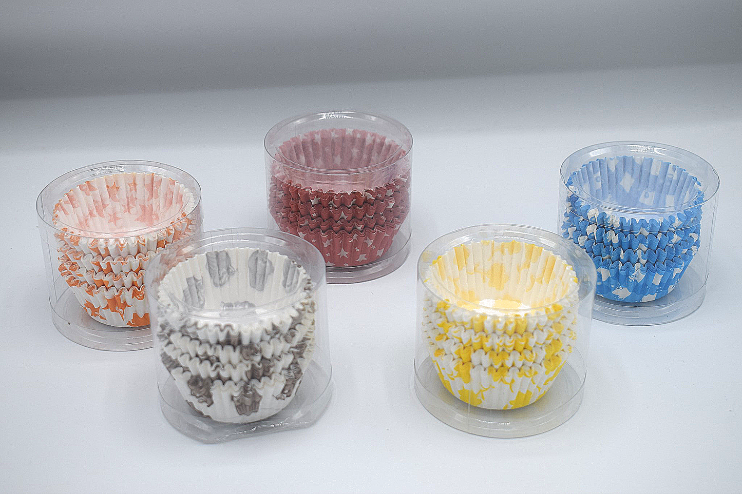 Multicolor Cupcake Liners – 100pcs Assorted Sizes (7cm, 8cm, 9cm, 11cm) Greaseproof Baking Cups