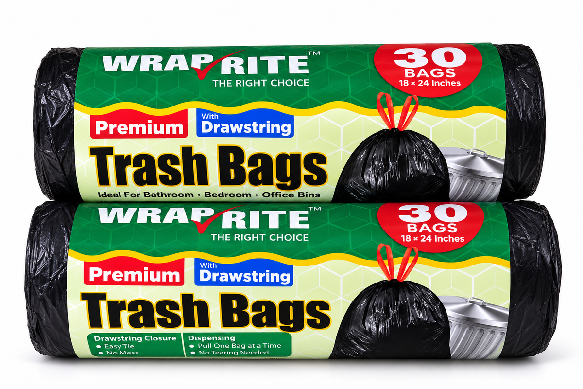 WrapRite 3-Size Trash Bag Value Pack – 62 Bags