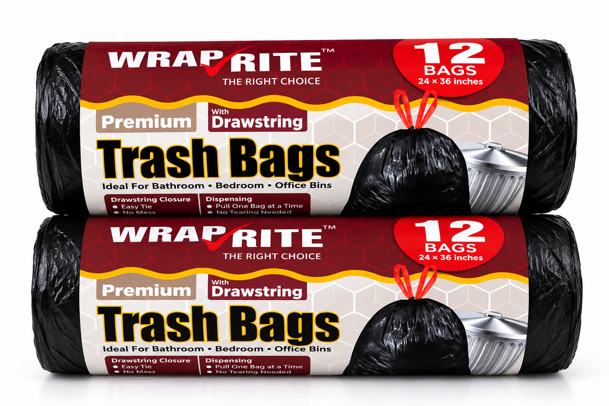 WrapRite 3-Size Trash Bag Value Pack – 62 Bags