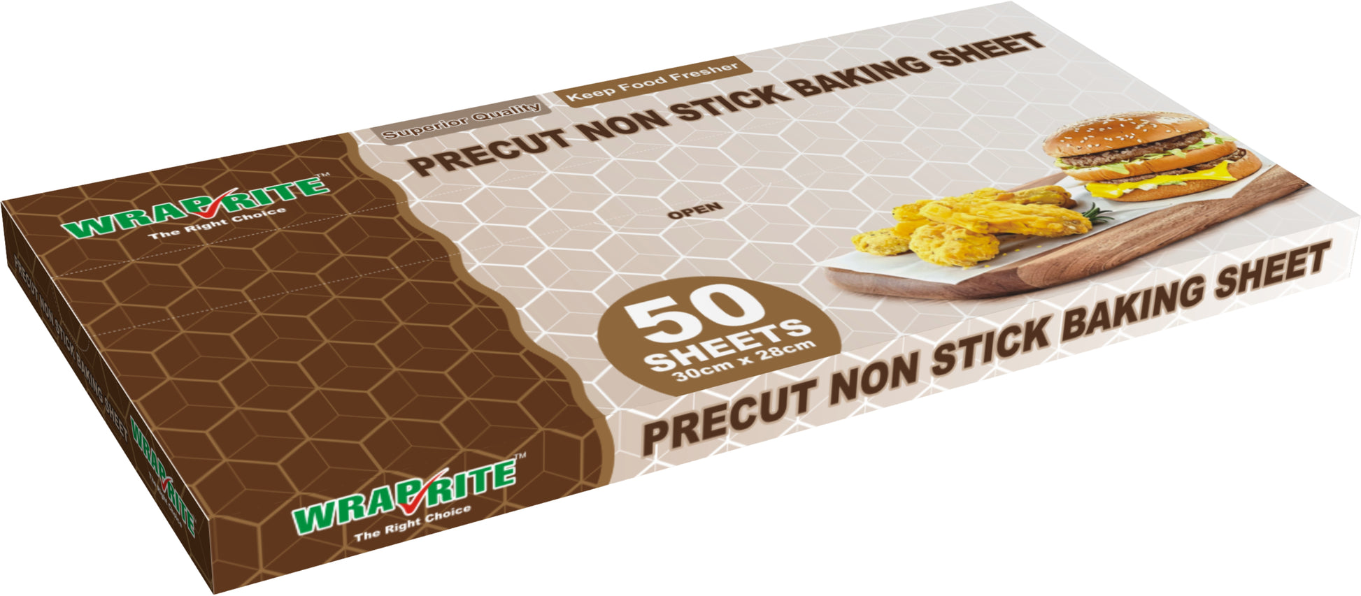 Premium baking paper 30cm x28cm pre cut sheets 50 pcs box